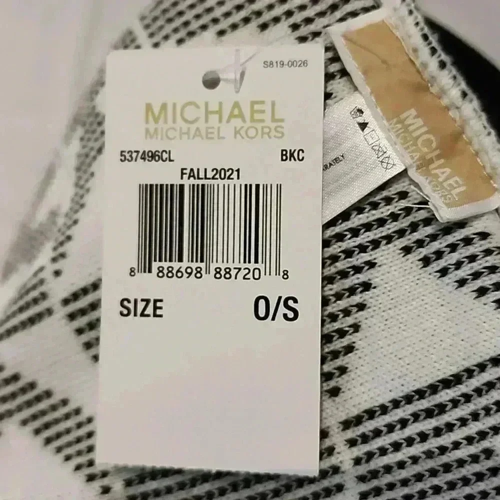 MICHAEL KORS WOMEN'S scarves pblack and white nwt